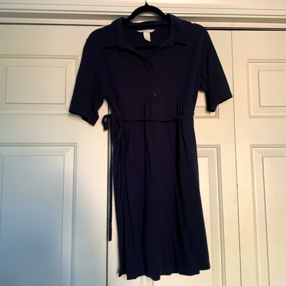 H&M | Navy Maternity Shirtdress